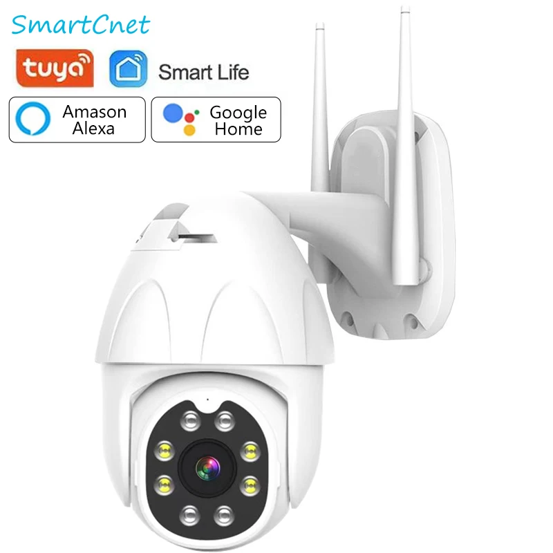 

Tuya Smart Life Google Alexa PTZ 1080P 2MP HD Waterproof Outdoor IP Camera P2P WiFi Security Camera CCTV Surveillance Camera