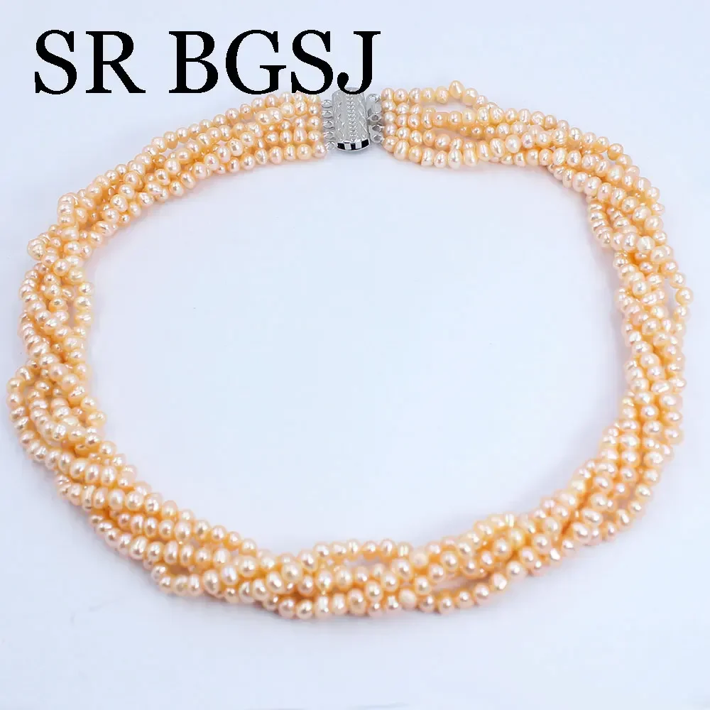 Ожерелье женское из натурального пресноводного жемчуга 4-5 мм 18 дюймов