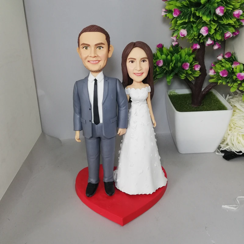 Индивидуальные куклы для свадебного торта фигурки невесты жениха Мультяшные
