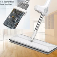 professional microfiber mop floor cleaning system flat mop with stainless steel handle microfiber dust mop frame set