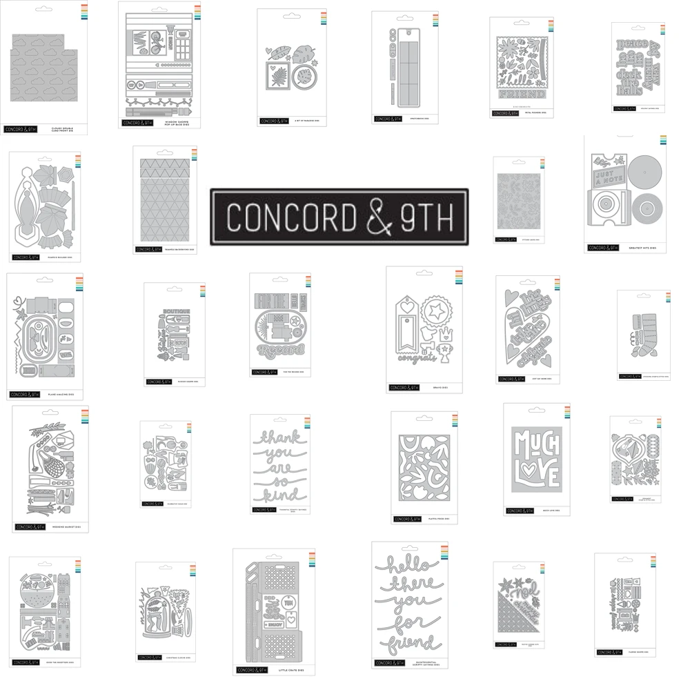 Concord &amp 9 Вырез формы праздничные слова вырезание рождественские металлические