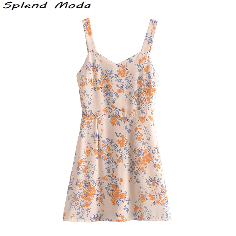 

Мини-платье женское ТРАПЕЦИЕВИДНОЕ на молнии, с цветочным принтом