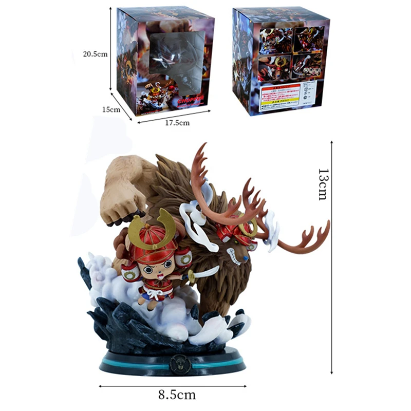 

13CM Action Figure One Piece Tony Tony Chopper Figurine GK Ghost Island Big Move Statue Model Decorate Collectible Figurine Toys