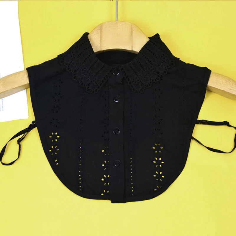 

Новый стиль, имитация воротника, модная универсальная осенне-зимняя кружевная пара с базовым пальто, свитер, имитация воротника