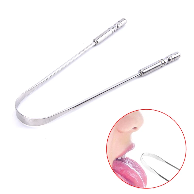 

1PCS Stainless Steel Tongue Scraper Oral Tongue Cleaner Brush Tongue Toothbrush Oral Hygiene High Quality Tounge Scraper