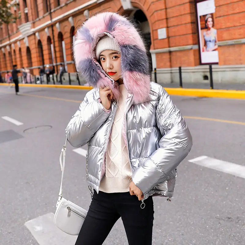 Winter Thick Women Jacket Faux Fur Hooded 2021 Cotton Padded Coat Female Waterproof Warm Parkas Womens Parka Manteau Femme Hiver