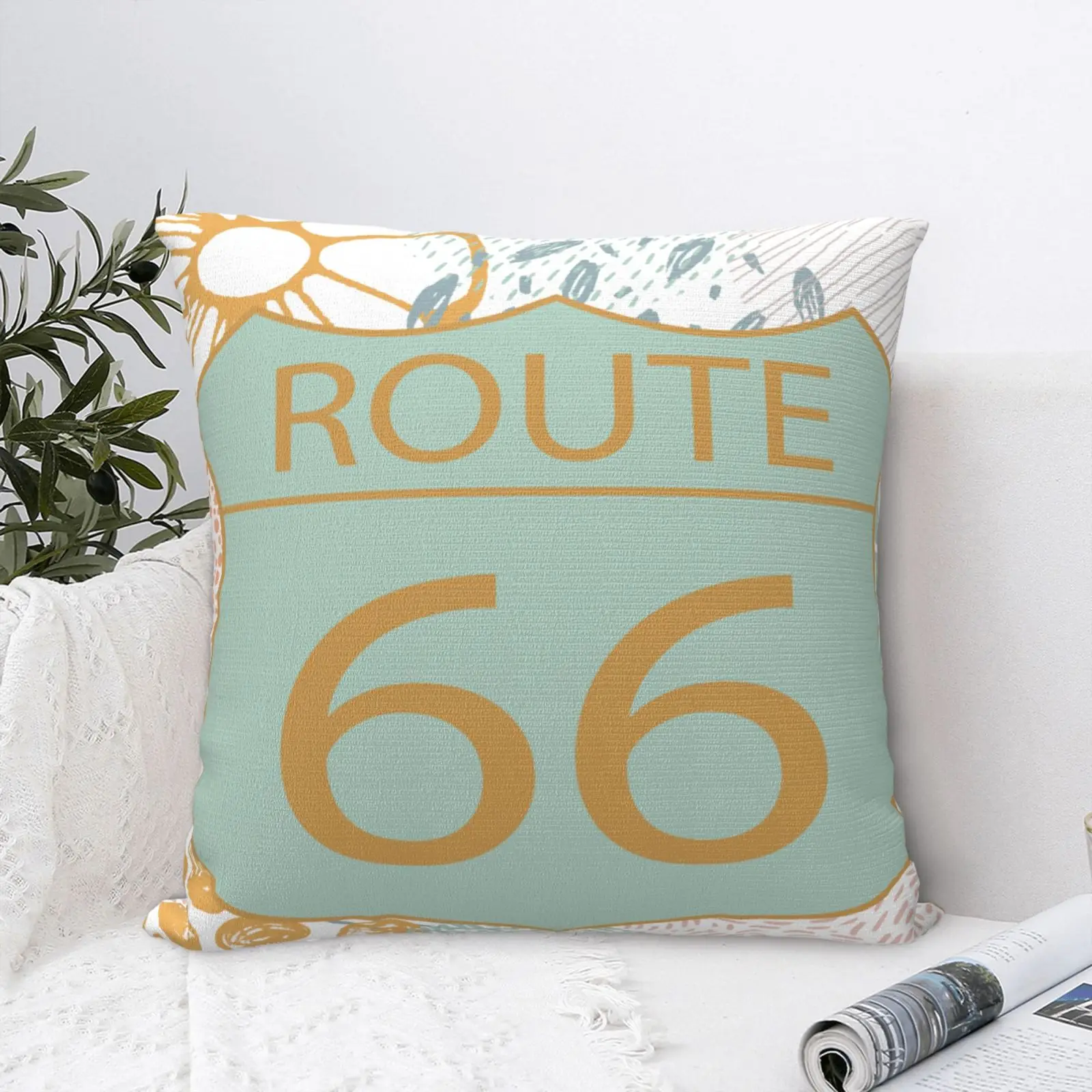 

Route 66 2 Pillow Case Kids Accessories For Home Decor Living Room House Home Decoration For Sofa Cushion Cover Cushion Covers