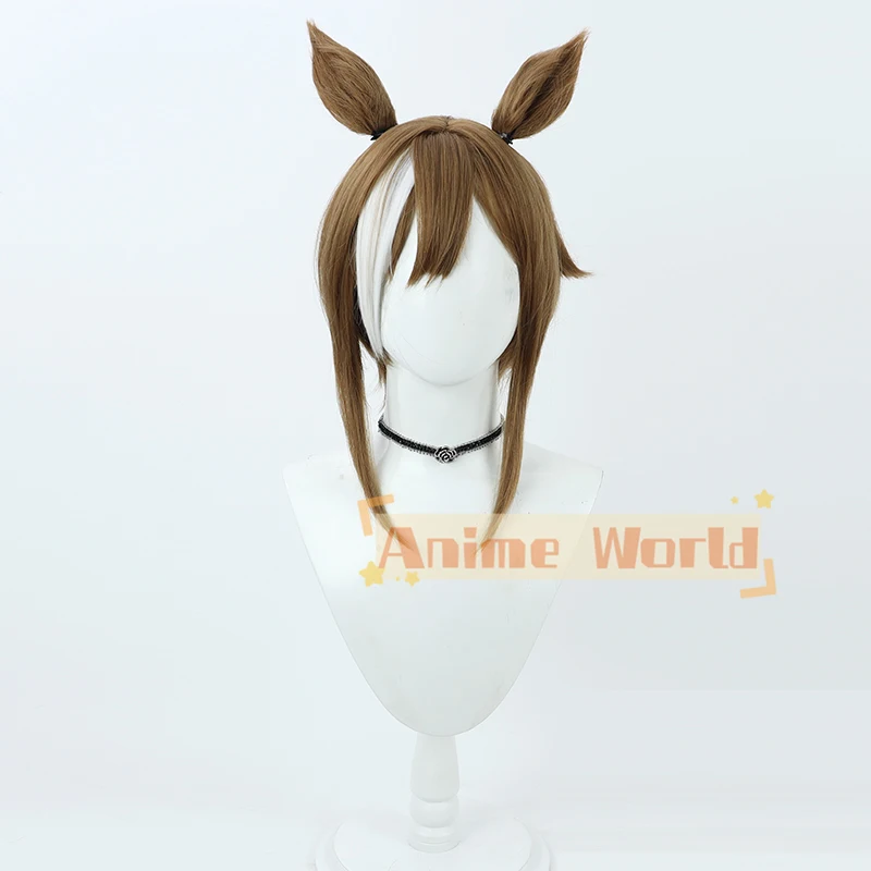 Фото Игра Uma Musume Pretty Derby Cheval Grand Косплей Парик Уши Хвост Хэллоуин Костюм Реквизит Синтетические волосы Термостойкое волокно №2