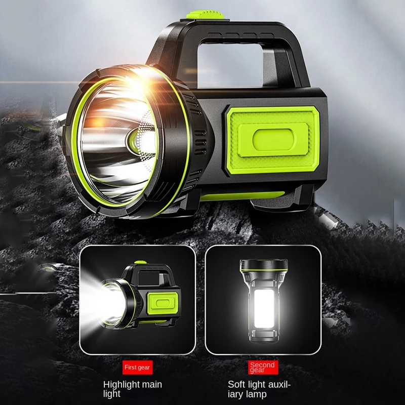 

882A Strong Light Rechargeable Multi-Function Ultra-Bright 2-Gear Adjustable Portable LED Flashlight Searchlight