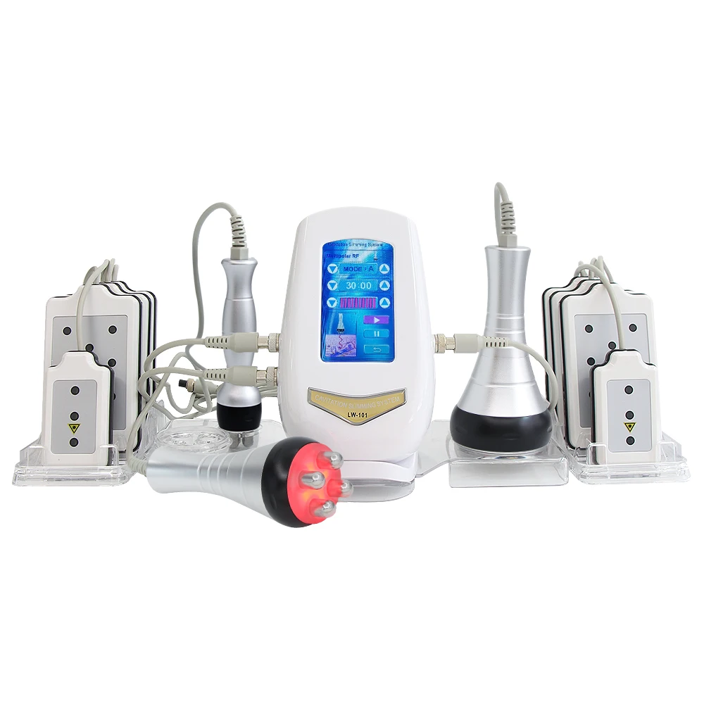 Фото Аппарат для сжигания жира AOKO 4 в 1 40K RF, устройство для коррекции фигуры, Липо, потери веса, косметическое устройство для массажа тела от морщи... №4