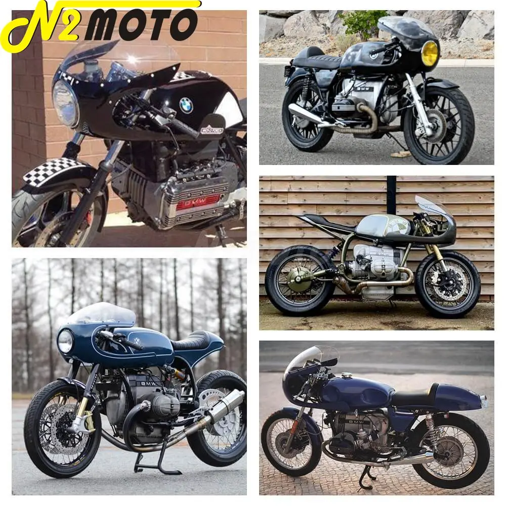 Полуобтекатель для фар 6-1/4 дюйма маска на лобовое стекло Ducati Moto Guzzi Bobber Retro Cruiser Cafe