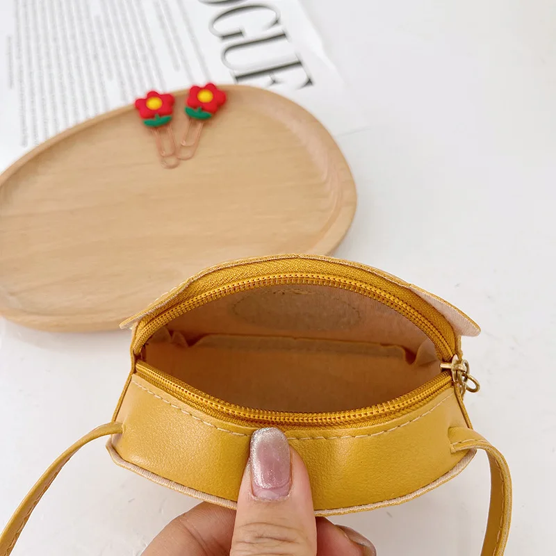 New Cartoon Animal PU Leather Children Small Crossbody Bag Cute Kids One Shoulder Bag Fashion Boy Girl Messenger Bag Sweet Purse