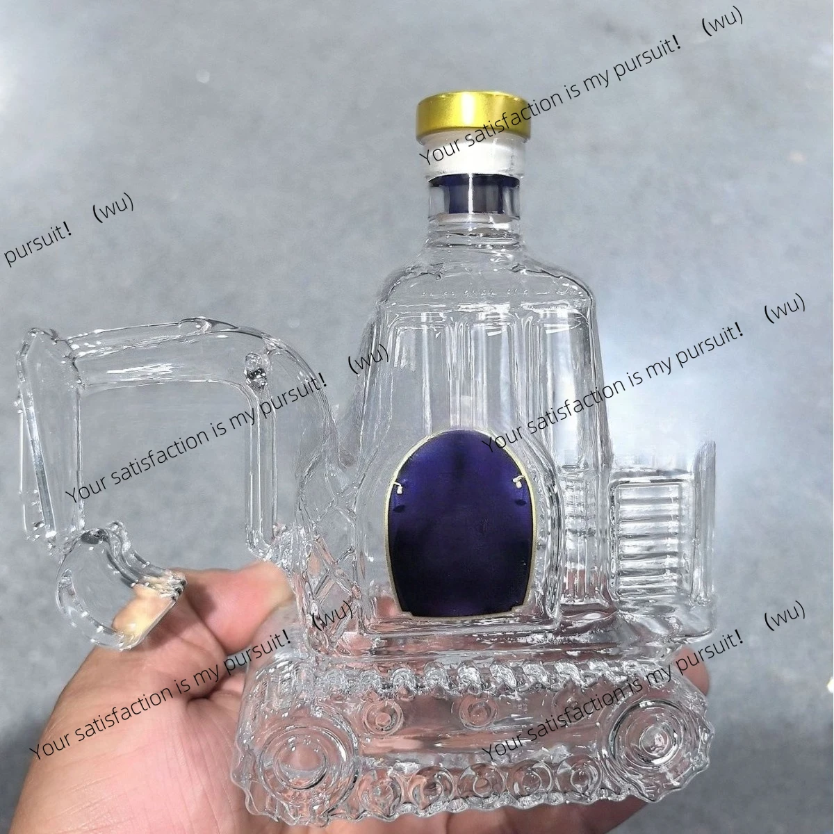 Фото Бутылка для вина ZOCI-glass, креативная бутылка для вина в форме экскаватора, бутылка для игристого вина №2