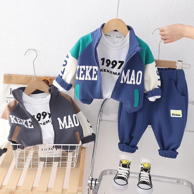 

Комплекты одежды для мальчиков, Весенняя Детская куртка, футболка, штаны, тренировочные костюмы для маленьких девочек, спортивный костюм, детская одежда, костюм
