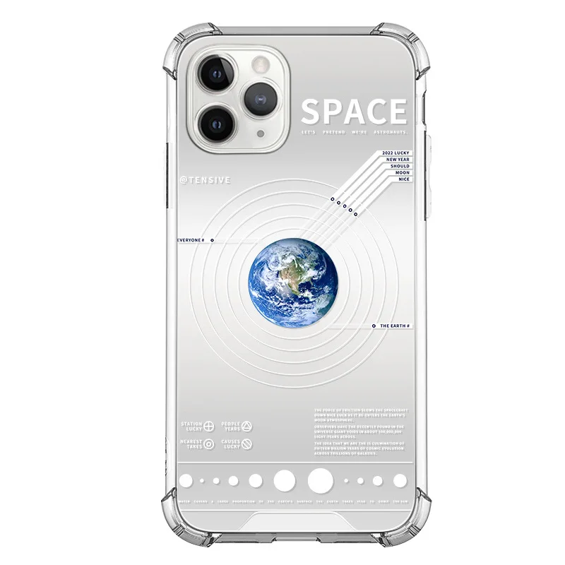 

Mirror Planet Four Corners Airbag Phone Case For Iphone 13 12 Mini 14 11 Pro Max X Xr Xs Max 7 8 Plus 14Plus Se 2020 Soft Cover