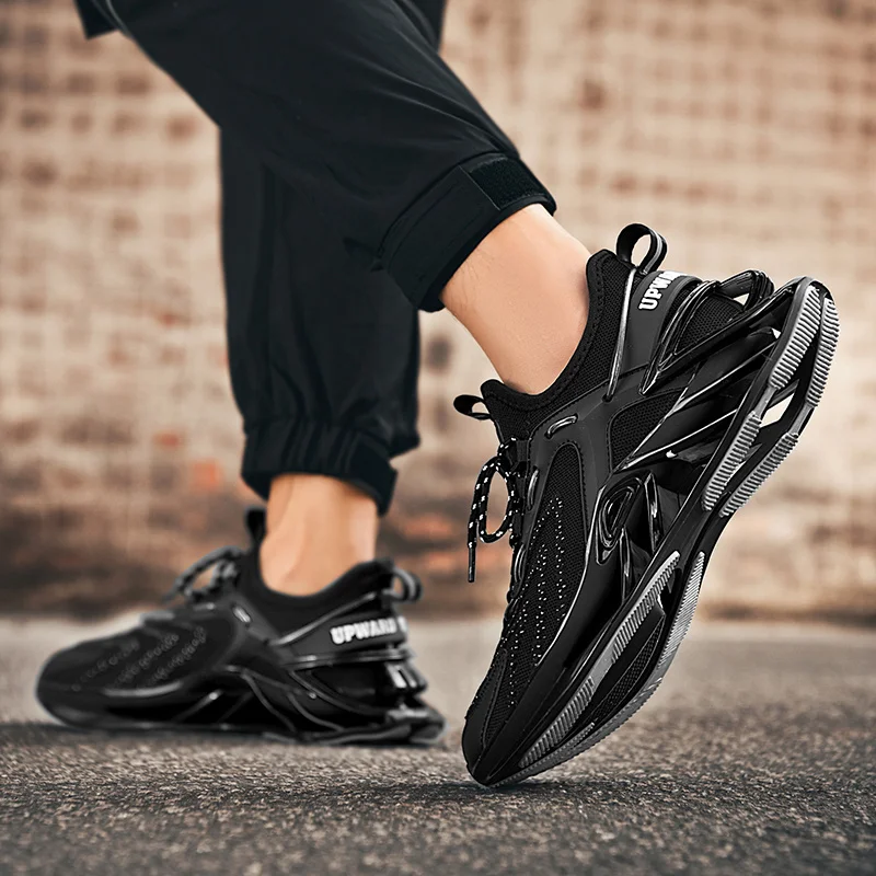 Men's Sneakers Men's Casual Men's Shoes Lattice Luxury Shoes Mesh Surface Breathable Shoes Fashionable Men's Running Shoes