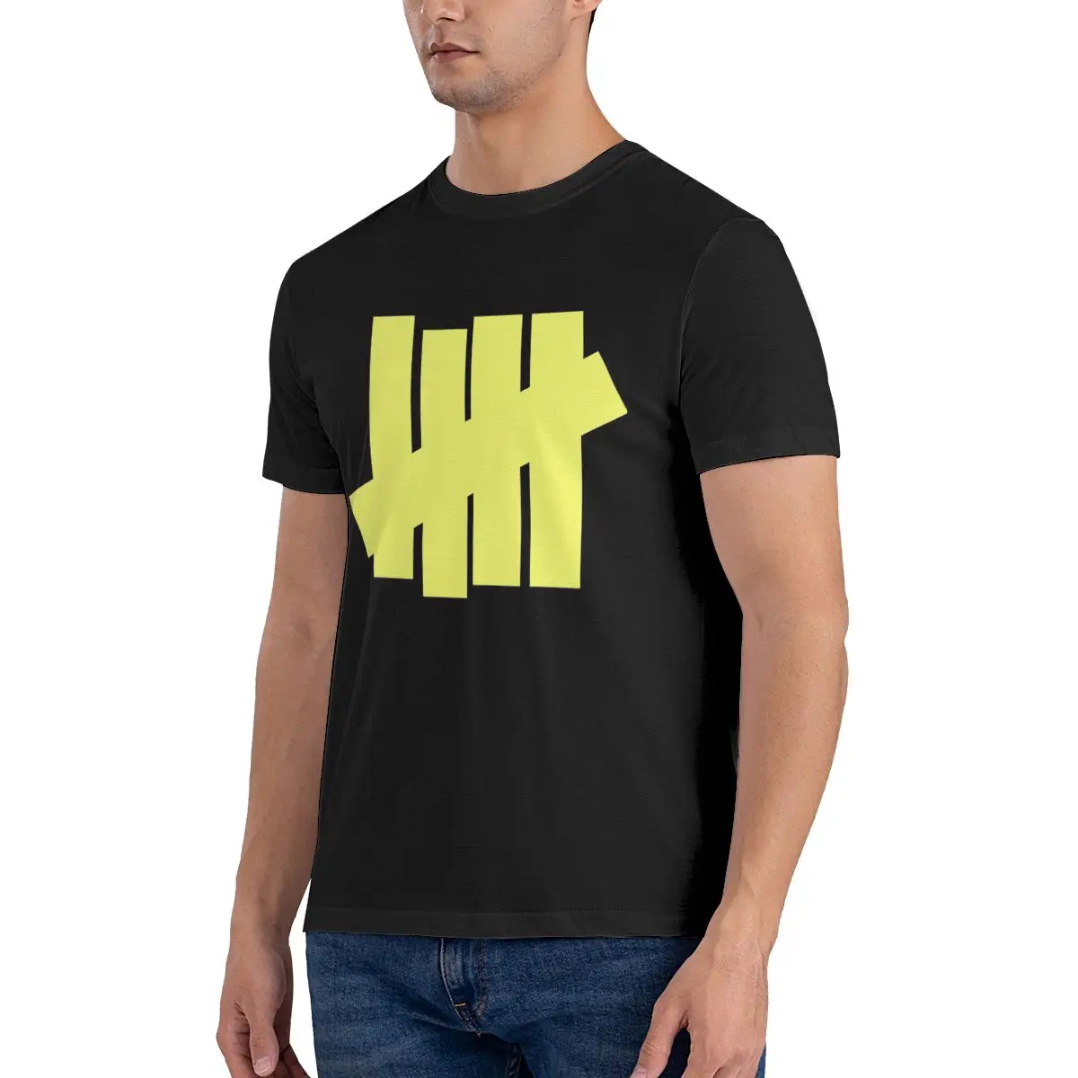 Неоново-желтая футболка с графическим принтом популярная Классическая в стиле