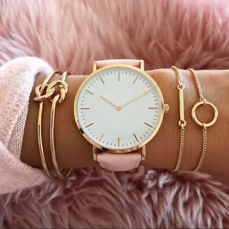 Fashion Watch Women Leather Watch Ladies Simple Quartz Bracelet Wrist Watch Women's Clock Zegarek Damski 2021 Reloj