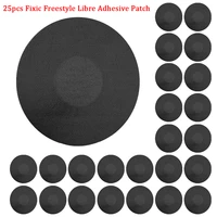 25 pcs stretch cloth black fixed fixic freestyle libre adhesive free portable sensor 7 470 05cm no adhesive easy to paste