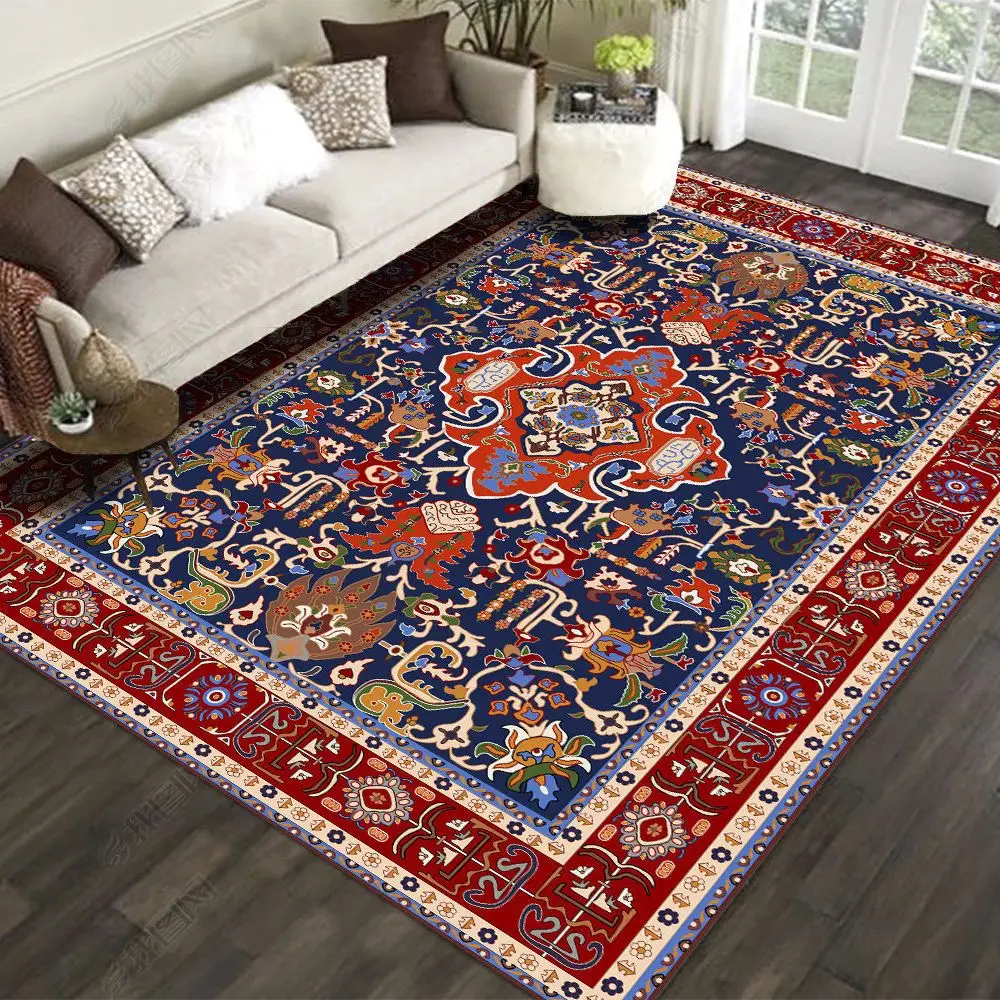 

American Luxury Persian Carpet Living Room Decoration Bedroom Carpets Turkey Floor Mats Washable Coffee Tables Large Area Rugs