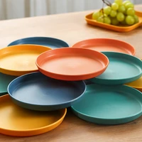1 pcs new contrast color bone dish household 6 inch dish pickle saucer plastic snack cake tray dining table garbage plate