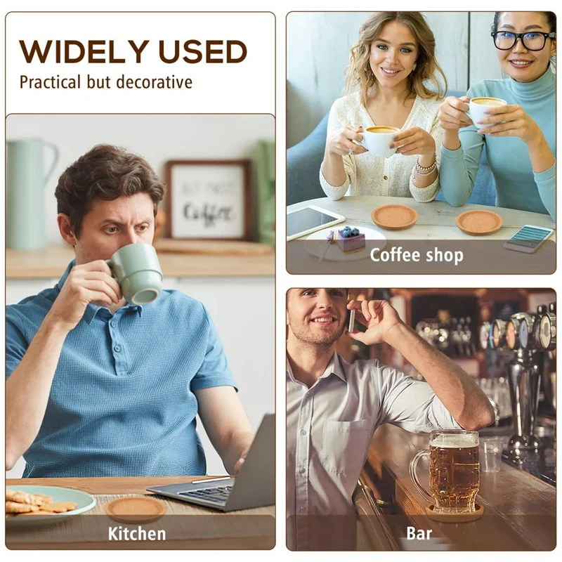 5 шт. подставки для напитков термостойкие водостойкие многоразовые натуральные