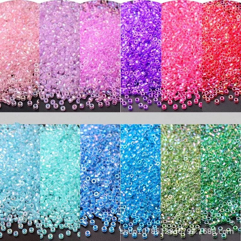 

10g super excellent 2mm color dyed heart imitated DB antique beads DIY uniform rice beads tassel hairpin beads scattered beads
