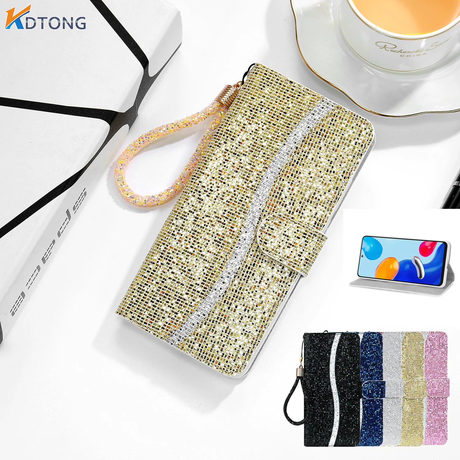 

Glitter Leather Flip Phone Case for Galaxy A73 A53 A33 A13 A72 A52 A32 A22 A12 A03S A02S A42 A21S A71 A51 A41 A11 Wallet Cover