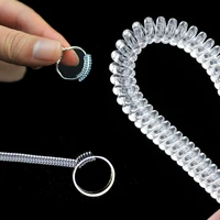 10pcslot invisible transparent spiral based ring sizer adjuster for jewelry diy rings insert tightener reducer resizing tools