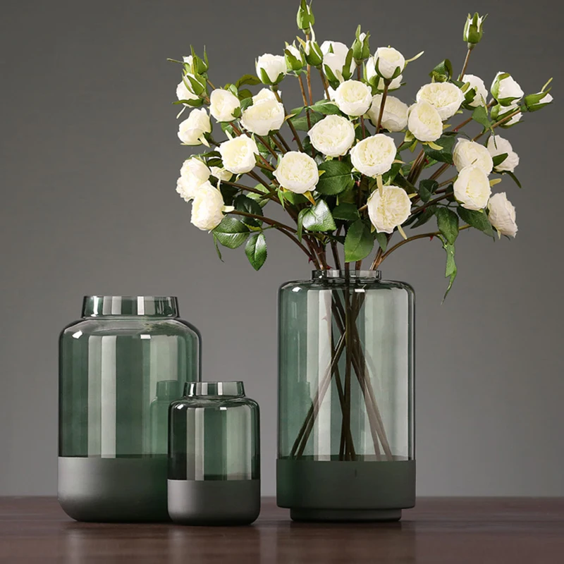 

Transparent Luxury Glass Vase Nordic Flower Art Living Room Wedding Vertiplant Vase Minimalist Vasi Per Fiori Home Decor Item