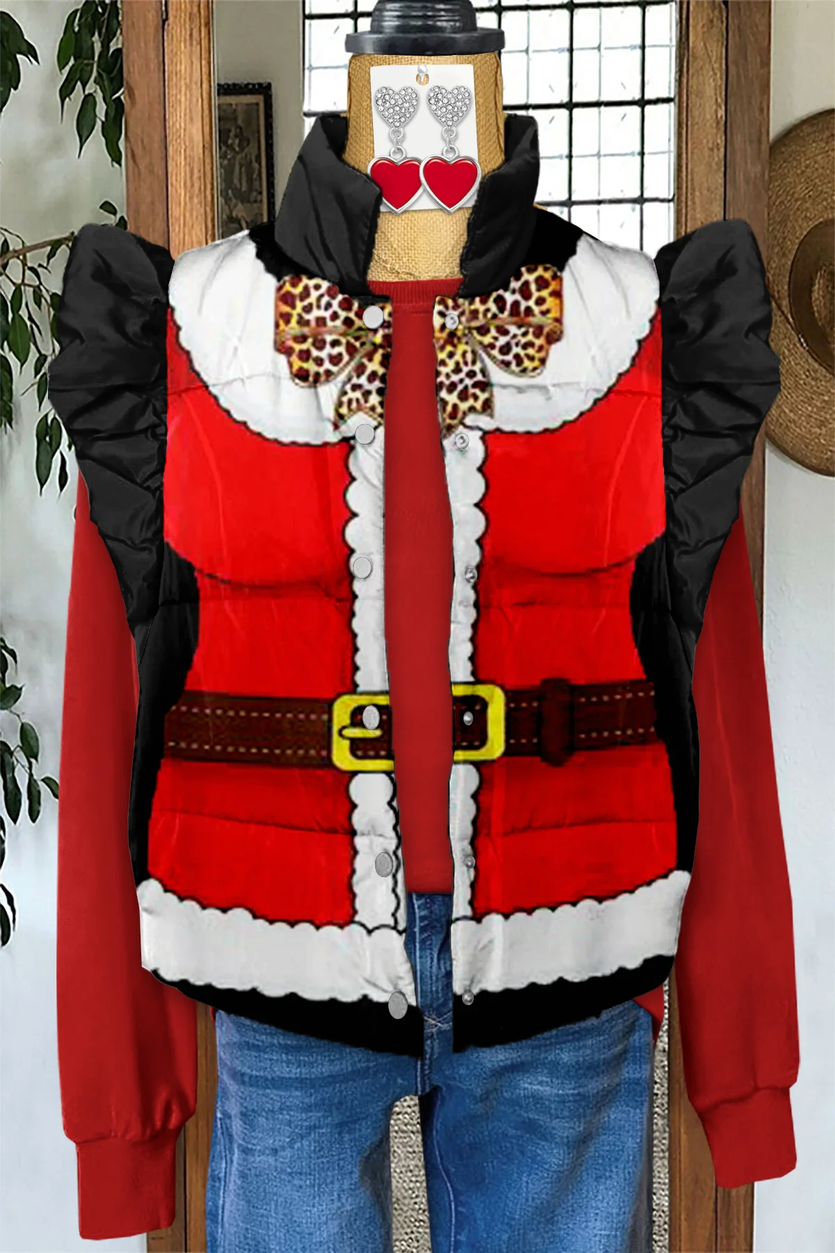 Осень/зима 2024 женский новый модный жилет повседневная куртка с 3D принтом и