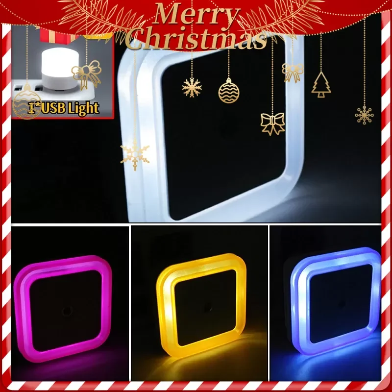 Светодиодный ночник беспроводной датчик света вилка европейского стандарта