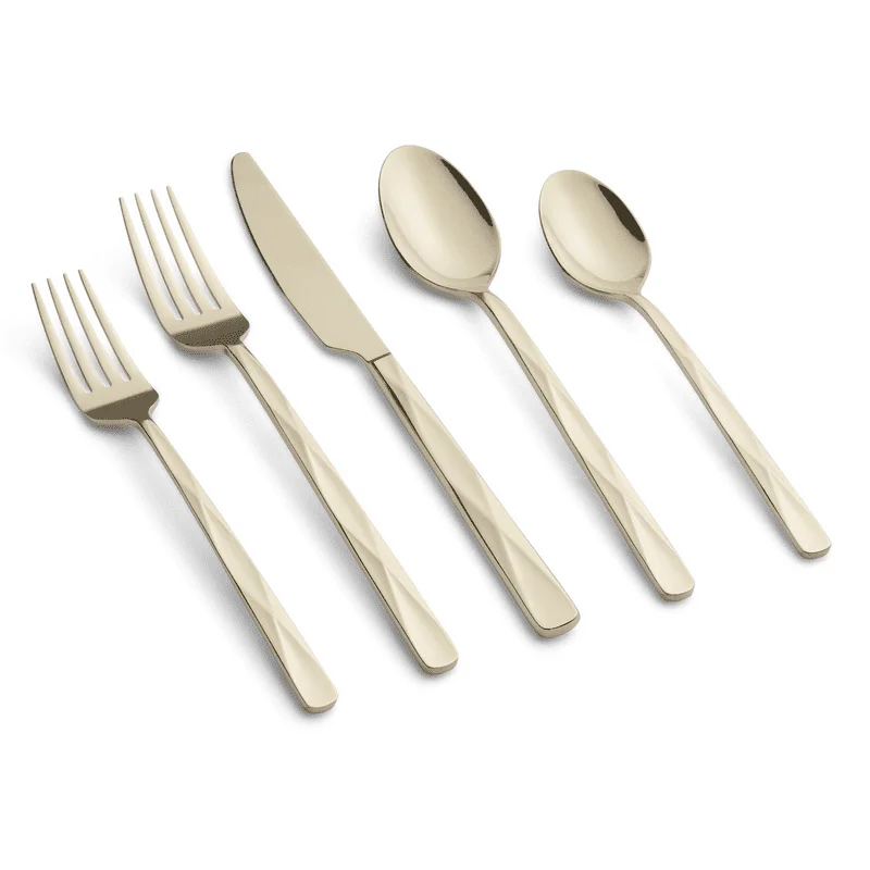 

Ayden Champagne Mirror Forged 18/0 Stainless Steel 20-Piece Flatware Set, Service for 4