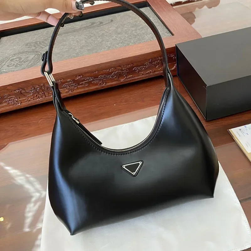 

P Original Shoulder Bag for Women Genuine Ladies Sequins Leather Underarm Bags Luxury Designe Female Handbag Wallet Brand Purse