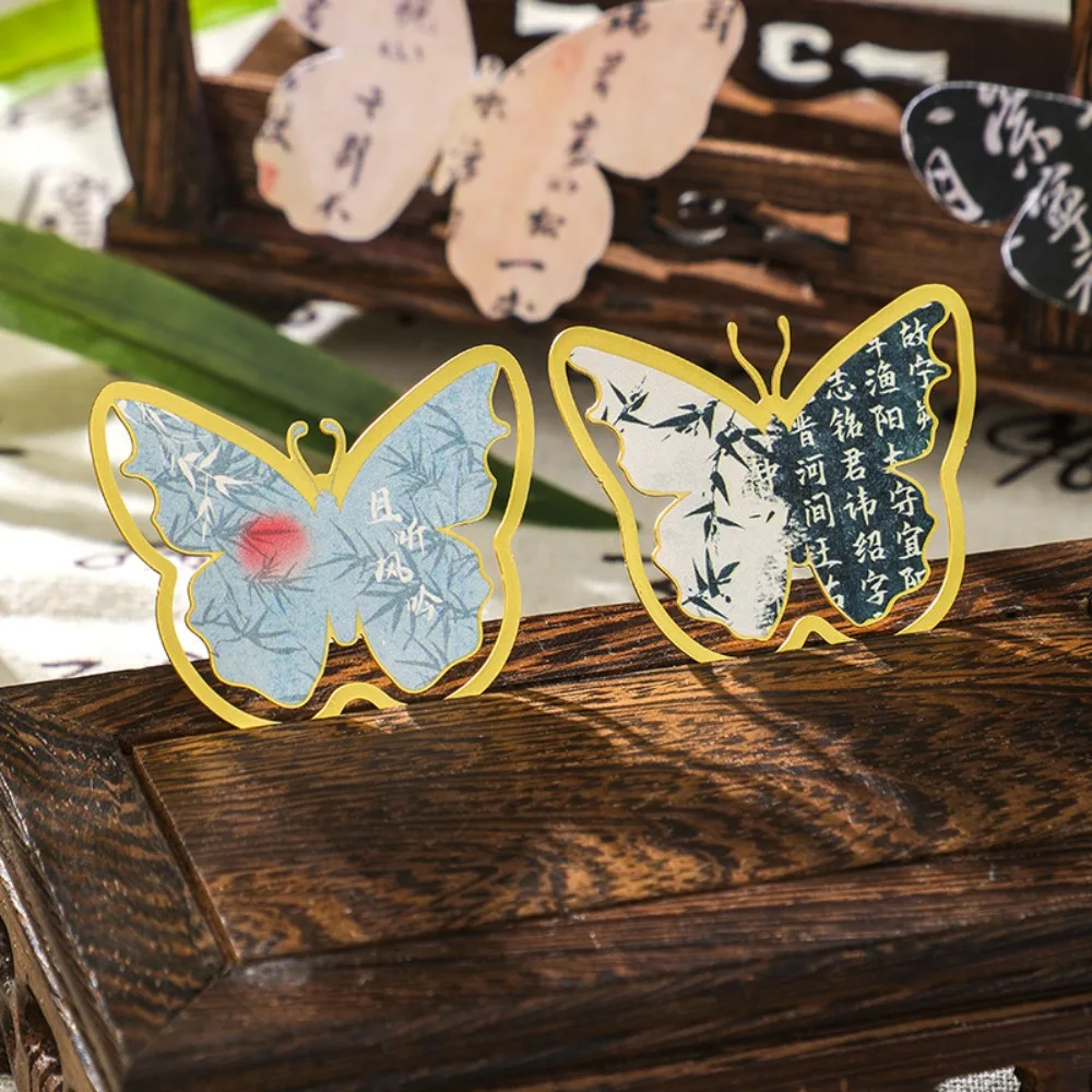 Butterfly Shape Metal Bookmark Vintage Calligraphic The Dream Book Paginator Handmade Durable