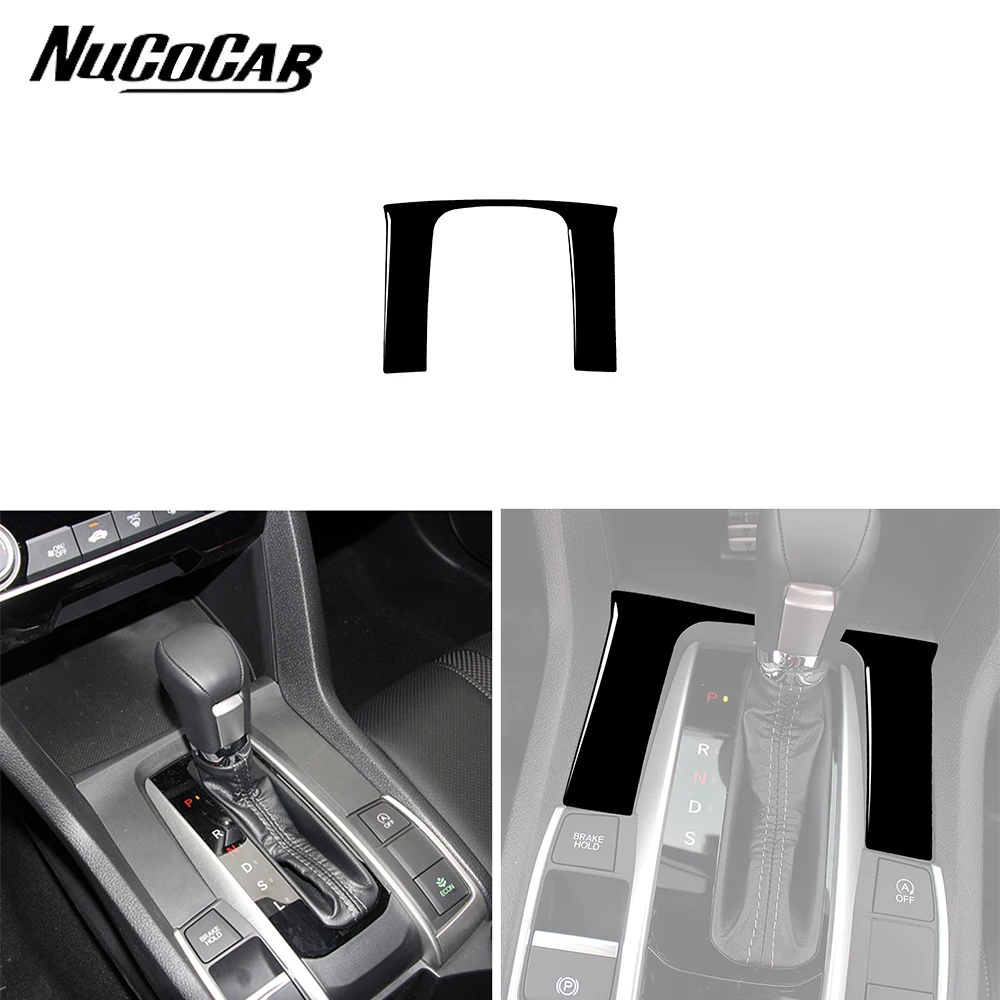 

Для Honda 10th Civic 2016-2019 пианино черная Центральная Шестерня Внешняя рамка отделка наклейка аксессуары для интерьера автомобиля декоративные наклейки