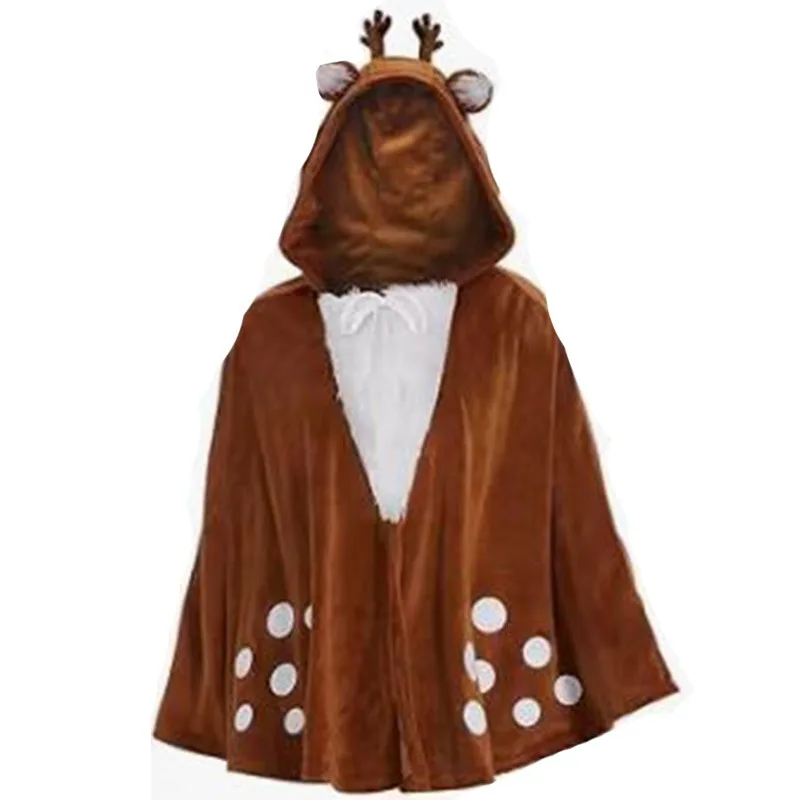Рождественский женский костюм оленя Рождественская вечеринка снежный лось плащ