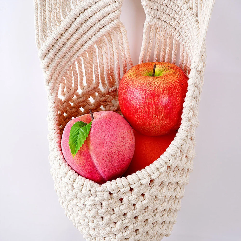 DIY Ручная работа кисточка гобелен из макраме настенная подвесная полка фрукты