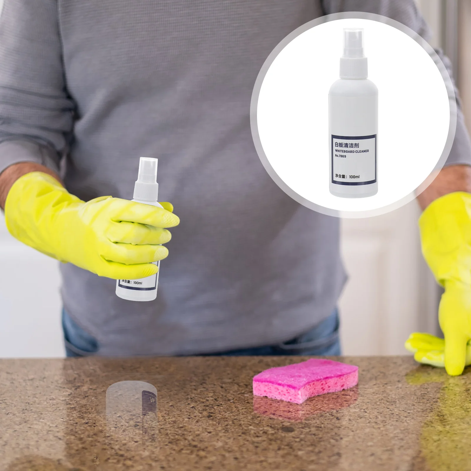 

2pcs Whiteboard Cleaner Spray Dry Erase Board Cleaner for Removing Shadowing from Dry Erase Board Chalkboards White