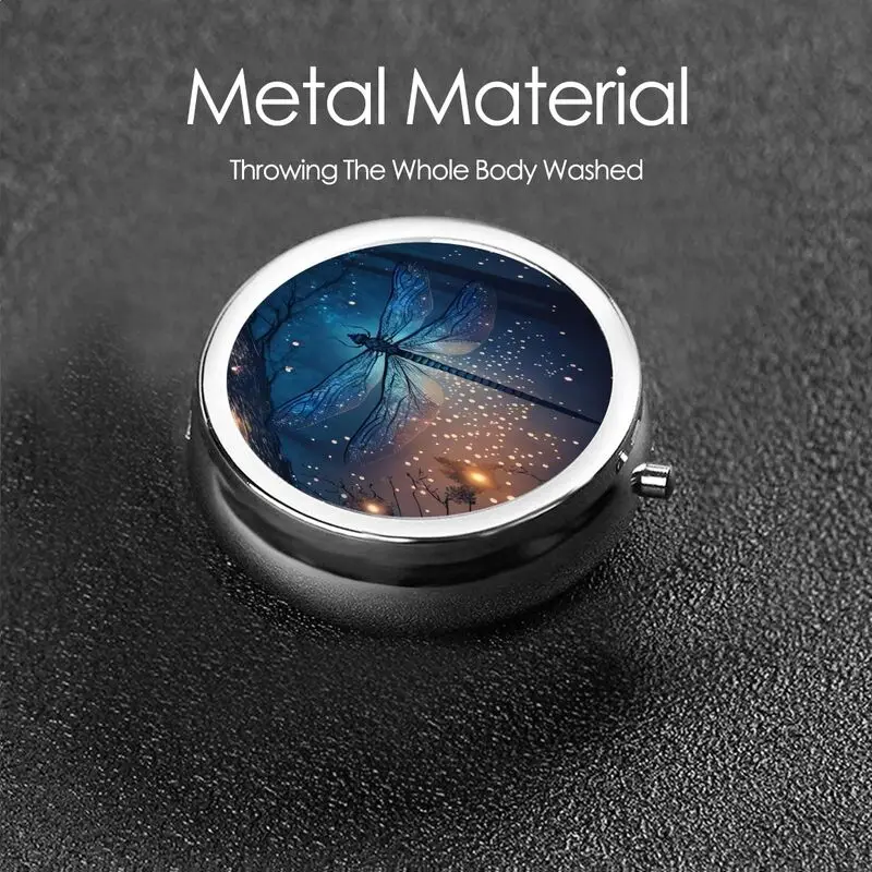 Контейнер для таблеток Dragonfly в винтажном стиле портативный карман или кошелек