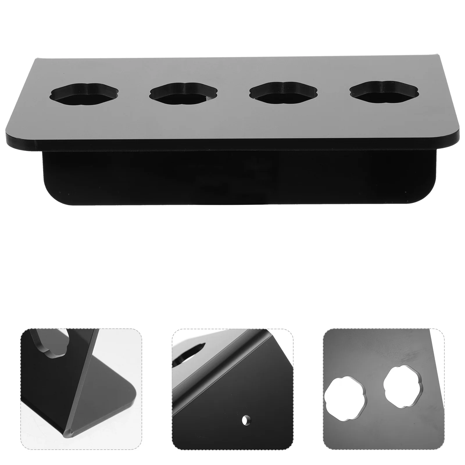 

Acrylic Wall Mounted Scissors Holder Rack 6-Slot Shear Holder Hairdresser Scissor Comb Holder