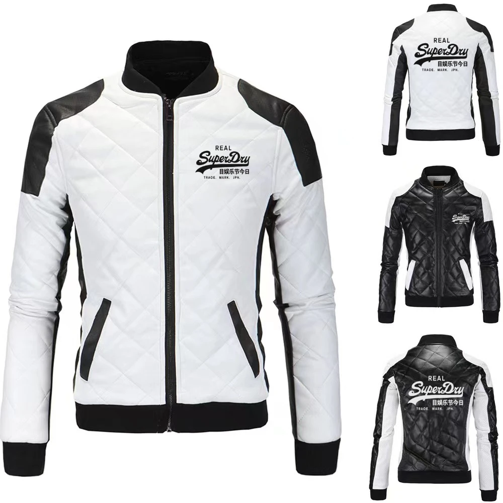 

Men's Biker Jacket New Fashion Biker Jacket Men's Leather Bomber Jacket Autumn Winter PU