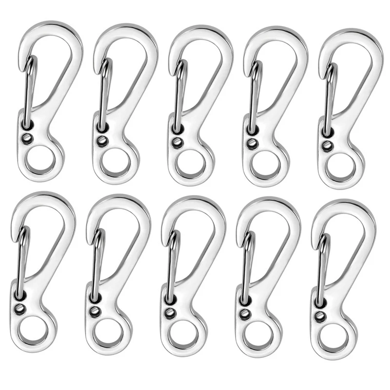 Фото 10Pcs/lot Mini Carabiner Paracord Tactical Gear Hooks Key Chain Camping EDC Survival Climbing SF Spring Backpack Clasps Keychain №5