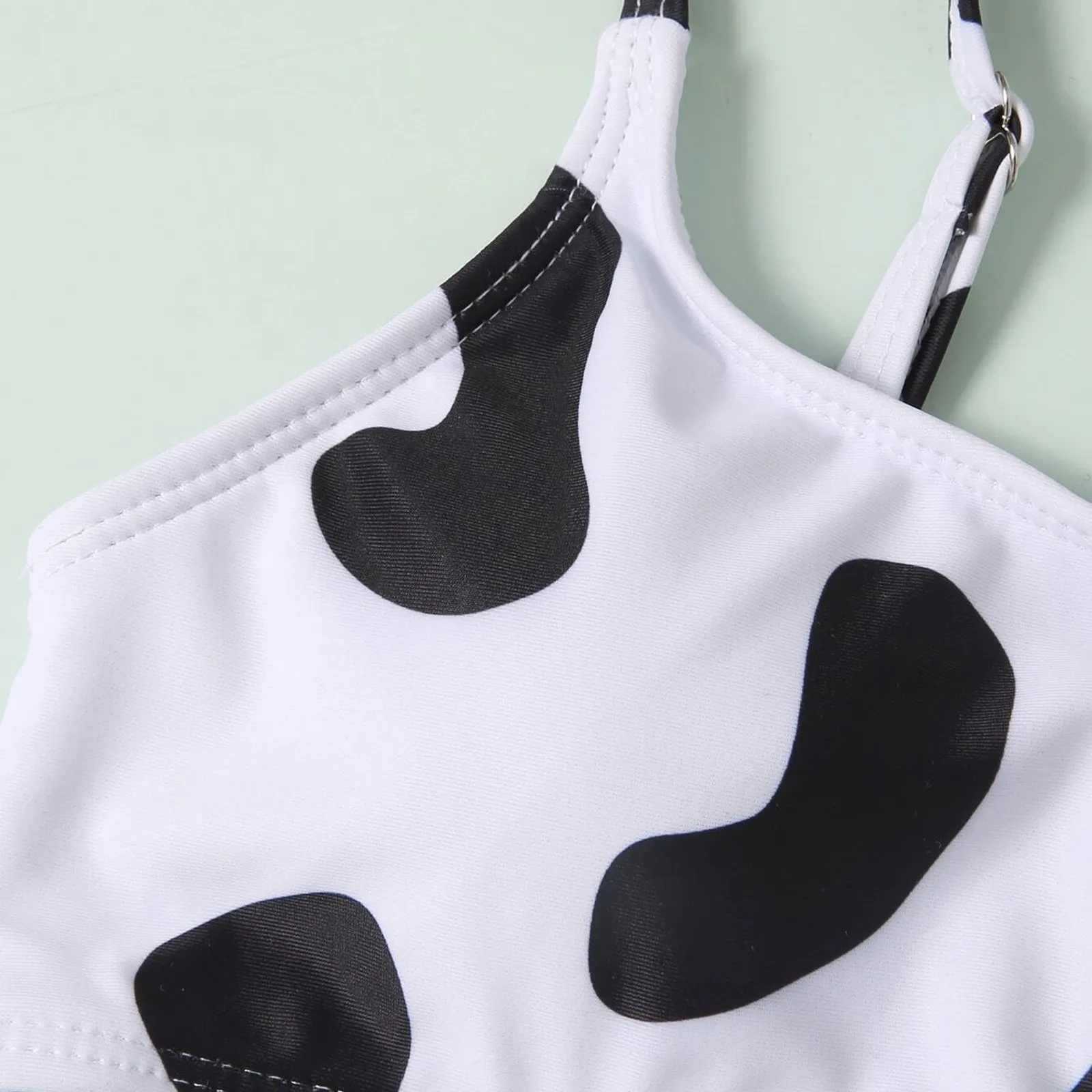 Женский купальник из двух предметов летний костюм с коровьим цветочным принтом