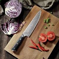 damascus 8 inch chef knife japanese vg10 core steel blade kitchen knives high quality g10 handle sharp meat slicer cutter tools