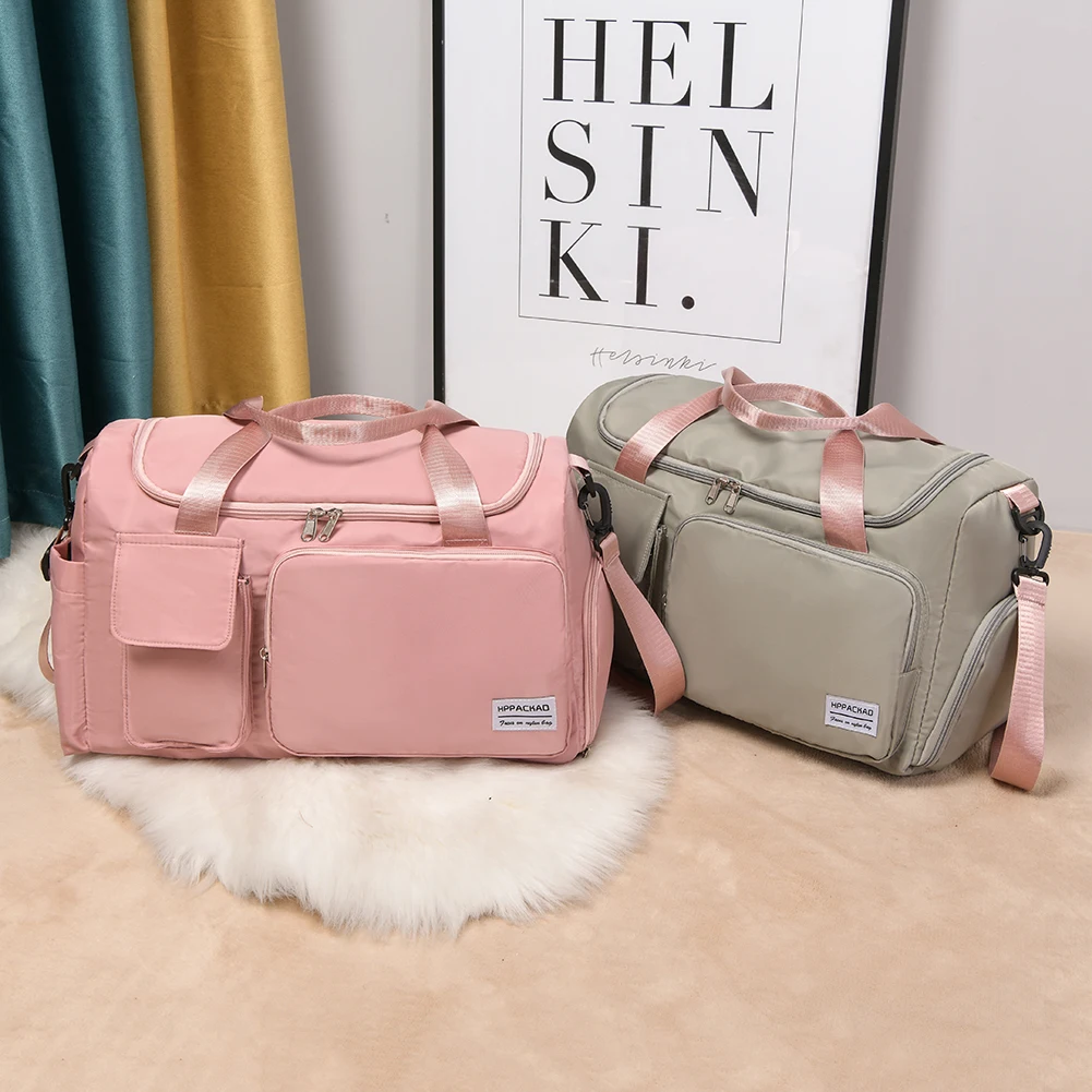 

Outdoor Oxford Sports Gym Bag Women Big Capacity Fitness Travel Shoulder Handbag Waterproof Fitness Travel Tote Handbag