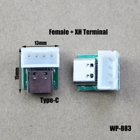 1pcs type c usb3 1 16 pin female to 2 54mm type c connector 16p bring terminal adapter test pcb board plate socket wp 883