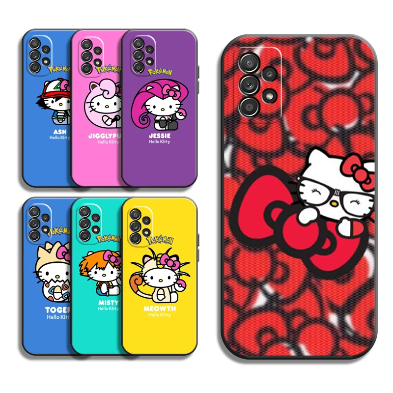 

Hello Kitty Pokémon Phone Cases For Samsung Galaxy S22 S22 Ultra S20 Lite S20 Ultra S21 S21 FE S21 Plus Ultra Funda Carcasa