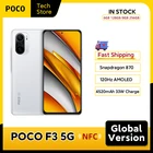 Смартфон глобальная версия POCO F3, Snapdragon 870 восемь ядер, 128 ГБ256 ГБ, 6,67 Гц, E4 AMOLED дисплей, Европейское зарядное устройство