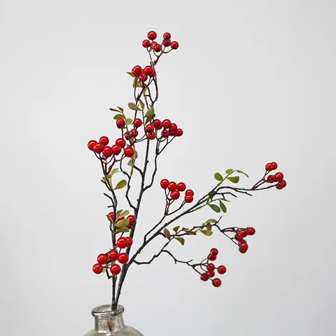 Имитация ягод из искусственной пены, цветочная композиция, искусственные ветки растений для свадьбы, рождественской вечеринки, Декор для дома, реквизит для фотосъемки